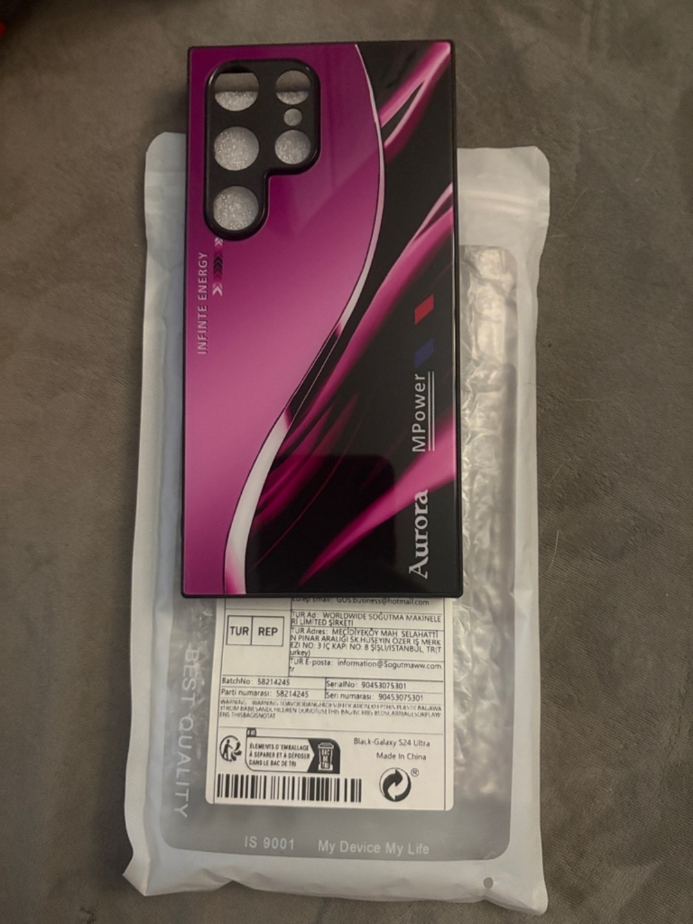 Magenta & Black Phone Case - Compatible Design